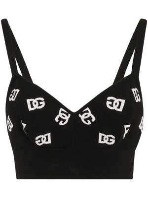 Dolce & Gabbana DG logo knit top - Black