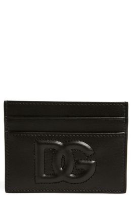 Dolce & Gabbana DG Logo Leather Card Case in Nero