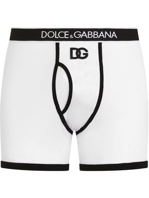 Dolce & Gabbana DG-logo long-leg boxer briefs - White