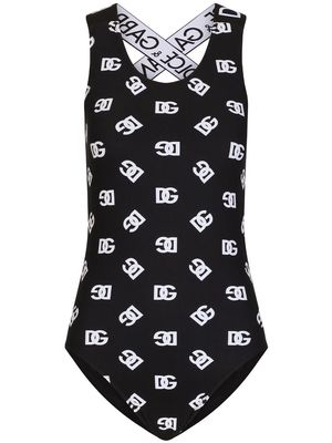 Dolce & Gabbana DG-logo one-piece swimsuit - Black