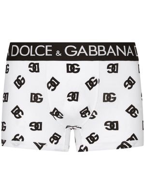 Dolce & Gabbana DG logo-print boxer shorts - White