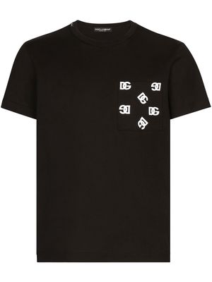 Dolce & Gabbana DG logo-print pocket T-shirt - Black
