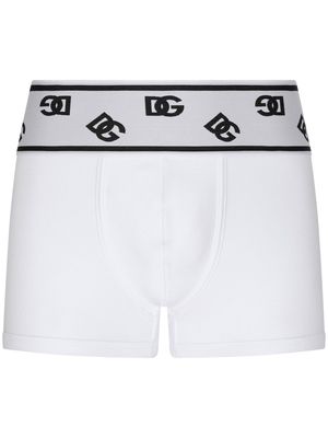 Dolce & Gabbana DG-logo ribbed boxer briefs - White