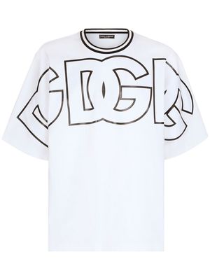 Dolce & Gabbana DG-logo technical jersey T-shirt - White