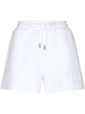 Dolce & Gabbana DG logo track shorts - White