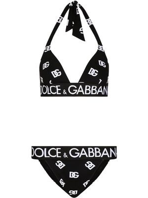 Dolce & Gabbana DG-logo triangle bikini - Black