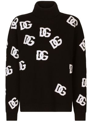 Dolce & Gabbana DG-logo virgin wool jumper - Black