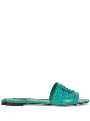 Dolce & Gabbana DG Millenials leather sandals - Green