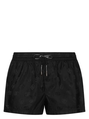 Dolce & Gabbana DG monogram-print swim shorts - Black