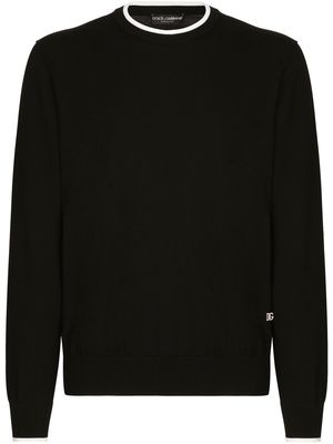 Dolce & Gabbana DG-patch cotton jumper - Black