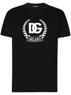 Dolce & Gabbana DG-print stretch-cotton T-shirt - Black
