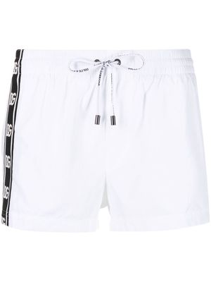 Dolce & Gabbana DG-tape swim shorts - White