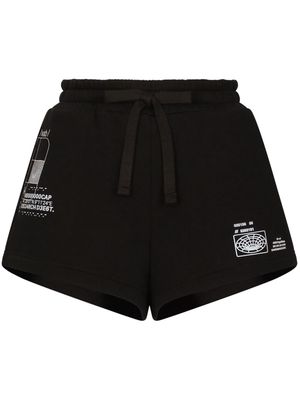DOLCE & GABBANA DG VIBE coordinate-print cotton shorts - Black