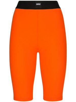 DOLCE & GABBANA DG VIBE logo-appliqué cycling shorts - Orange