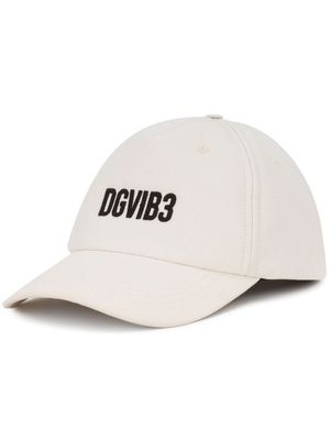 DOLCE & GABBANA DG VIBE logo-embroidered cotton cap - White