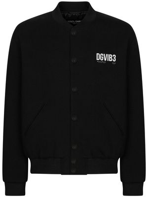 DOLCE & GABBANA DG VIBE logo-print bomber jacket - N0000