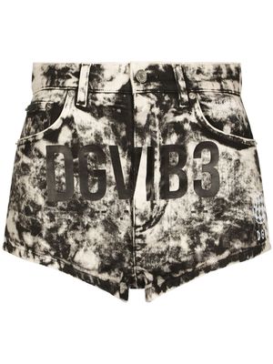 DOLCE & GABBANA DG VIBE logo-print cotton shorts - Black
