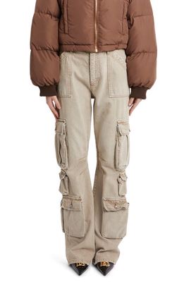Dolce & Gabbana Distressed Nonstretch Twill Cargo Pants in Beige