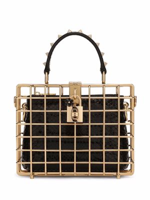Dolce & Gabbana Dolce Box caged top-handle bag - Gold