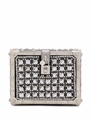 Dolce & Gabbana Dolce Box jacquard shoulder bag - White