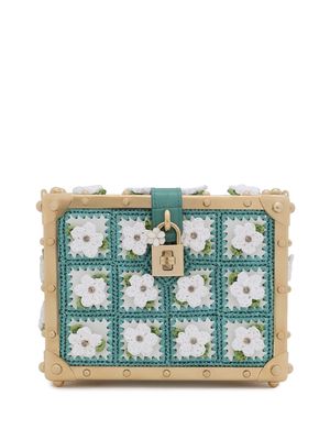 Dolce & Gabbana Dolce Box raffia top-handle bag - Green