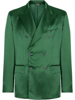 Dolce & Gabbana double-breasted fitted blazer - Green