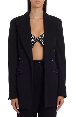 Dolce & Gabbana Double Breasted Jersey Blazer in Black