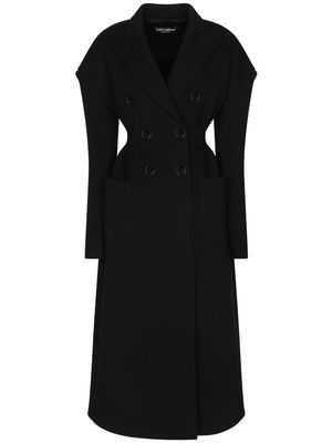 Dolce & Gabbana double-breasted midi coat - Black