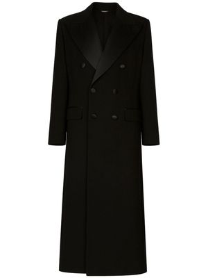 Dolce & Gabbana double-breasted peak-lapel coat - Black