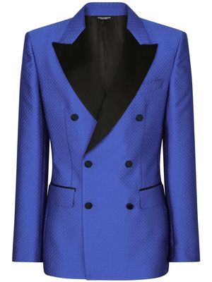 Dolce & Gabbana double-breasted tuxedo jacket - Blue