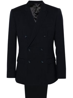 Dolce & Gabbana double-breasted twill blazer - Blue