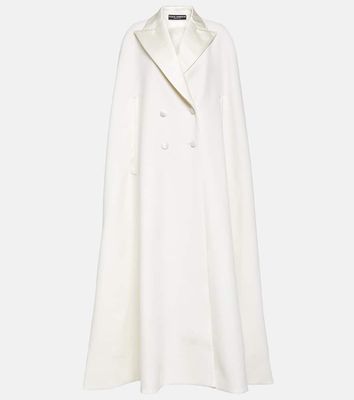 Dolce & Gabbana Double-breasted wool-blend cape