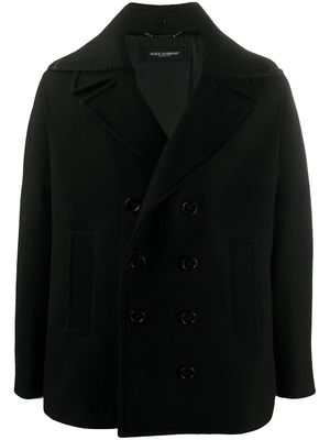 Dolce & Gabbana double-breasted wool-cashmere peacoat - Black
