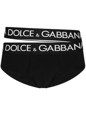 Dolce & Gabbana double logo-band briefs - Black
