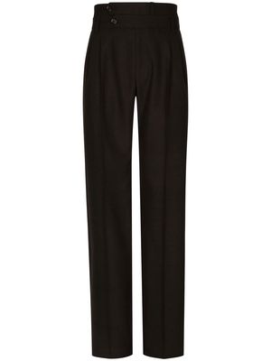 Dolce & Gabbana double-waistband tailored trousers - Black