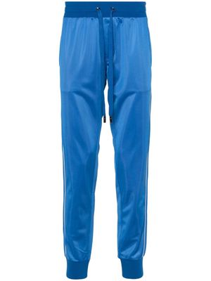 Dolce & Gabbana drawstring-waist side-stripe track pants - Blue