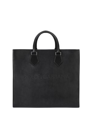 Dolce & Gabbana Edge logo-embossed shopper bag - Black