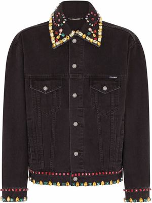 Dolce & Gabbana embellished denim jacket - Black