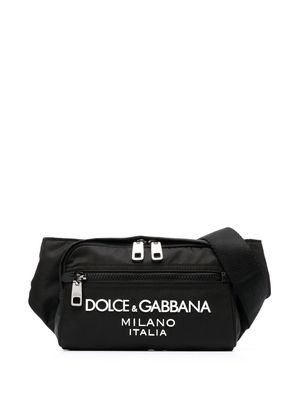 Dolce & Gabbana embossed-logo belt bag - Black