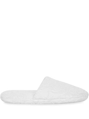 Dolce & Gabbana embossed-logo cotton slippers - White