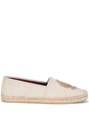 Dolce & Gabbana embroidered canvas espadrilles - Neutrals