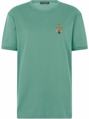 Dolce & Gabbana embroidered cotton T-shirt - Green