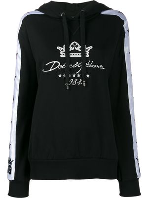 Dolce & Gabbana embroidered logo hoodie - Black