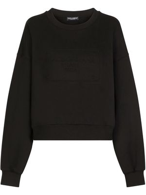 Dolce & Gabbana embroidered-logo long-sleeve sweatshirt - Black