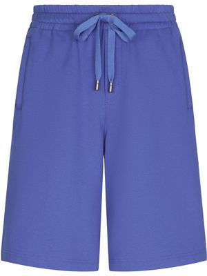Dolce & Gabbana embroidered-logo track shorts - Blue