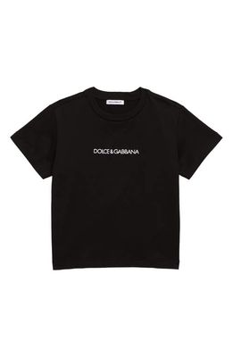 Dolce & Gabbana Embroidered T-Shirt in Nero