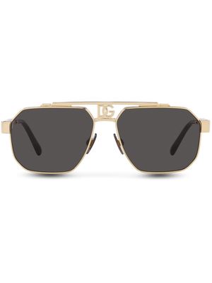 Dolce & Gabbana Eyewear aviator-frame tinted-lenses sunglasses - Gold