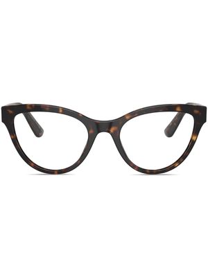 Dolce & Gabbana Eyewear cat-eye frame clear-lenses glasses - Brown