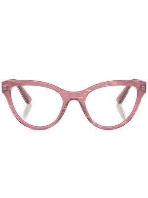 Dolce & Gabbana Eyewear cat-eye frame clear-lenses glasses - Pink