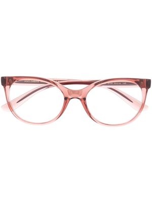 Dolce & Gabbana Eyewear cat-eye logo-print glasses - Pink